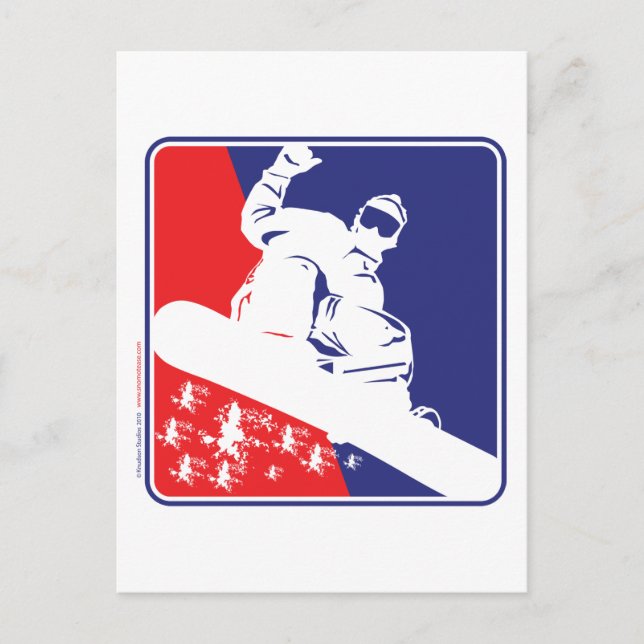 Red-White-and-Blue-Snow-Boa Postcard (Front)