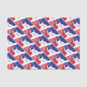 Red-White-and-Blue-Snow-Boa Tissue Paper