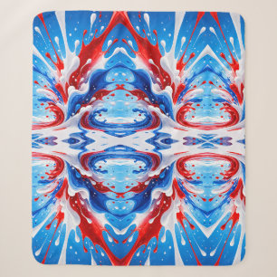 Red White and Blue Splash Blanket