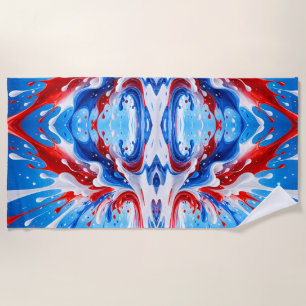 Red White and Blue Splash Blanket