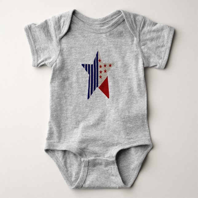 Red White And Blue Star Shirt (Front)