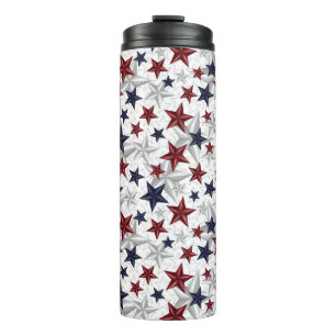 Red White and Blue Star Spangled Thermal Tumbler