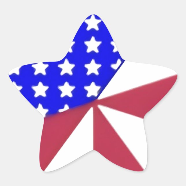 Red, White and Blue Star Sticker (Front)