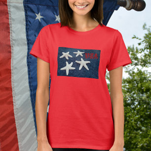 Red White and Blue Starfish Spangled T-Shirt