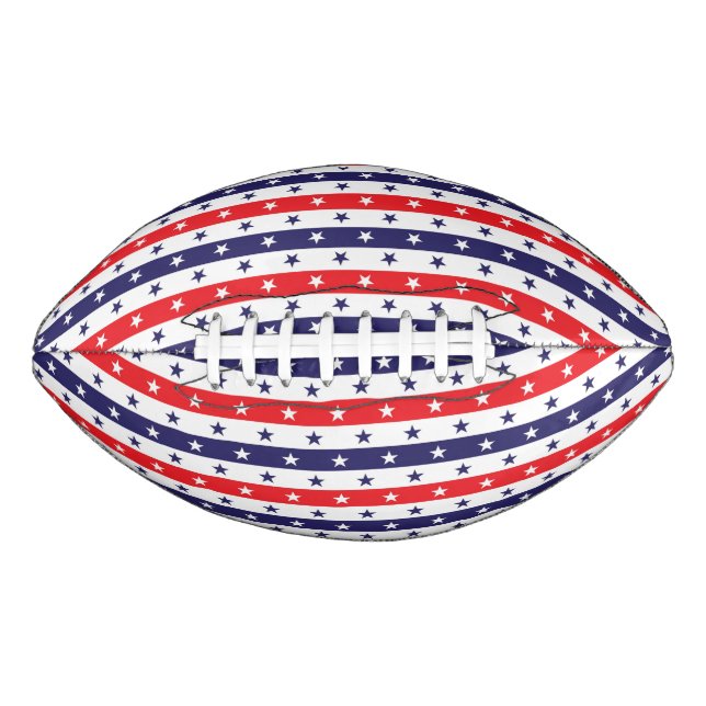Red, White and Blue Stars and Stripes  American Football (Front)