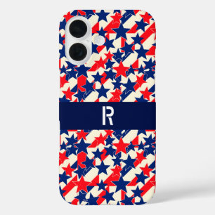 Red, White, and Blue Stars and Stripes iPhone 16 Case
