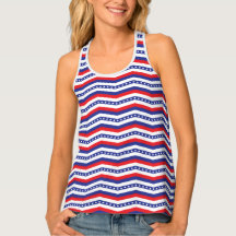 Red White and Blue Stars and Stripes Chevron