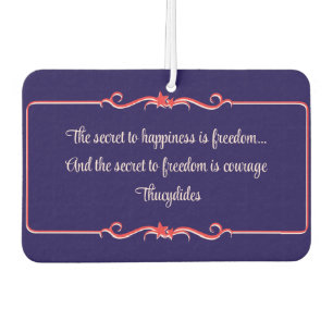 Red, White and Blue Stars and Swirls Freedom Quote Car Air Freshener
