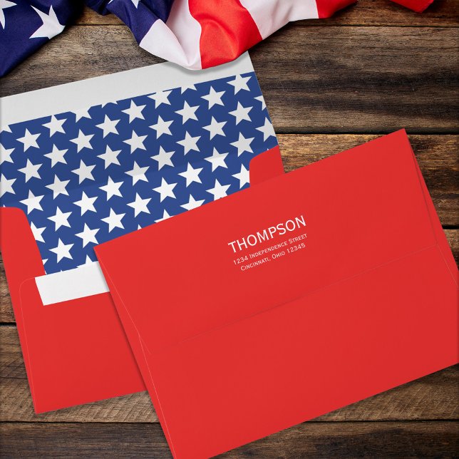 Red White and Blue Stars Custom  Envelope (Creator Uploaded)
