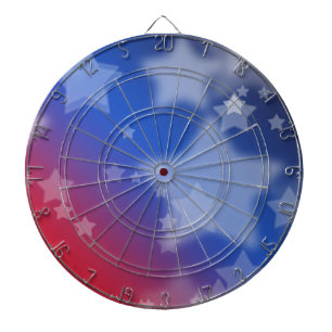 Red, White and Blue Stars Dart Board