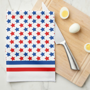 Red, White And Blue Stars Kitchen Towels