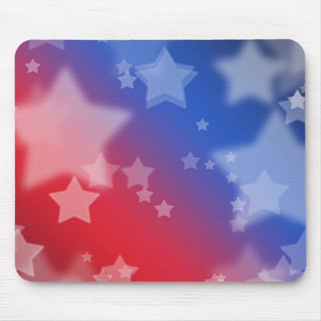 Red White and Blue Stars Mouse Pad (Front)