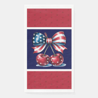 Red White And Blue Stars Paper Guest Towels Napkin
