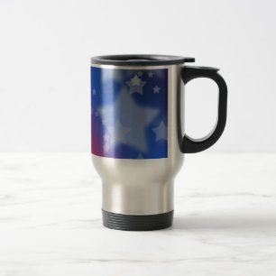 Red White and Blue Stars Patriotic Aluminium Mug