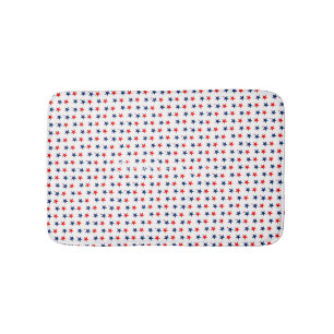 red, white and blue stars patriotic Thunder_Cove Bath Mat