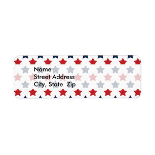 Red, White, and Blue Stars Pattern