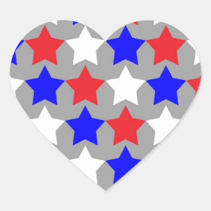 Red, white and blue stars pattern stickers