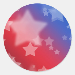 Red White and Blue Stars Sticker