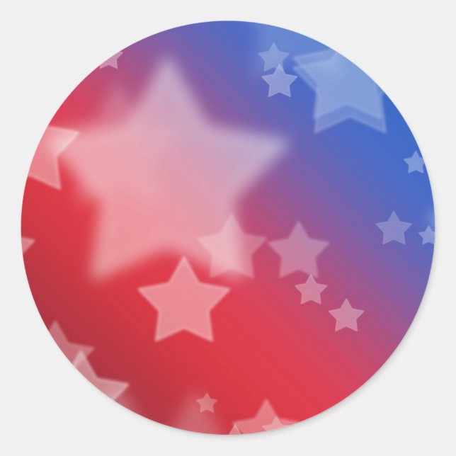 Red White and Blue Stars Sticker (Front)