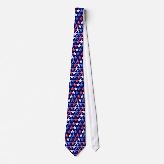 Red, White and Blue Stars Tie (Front)