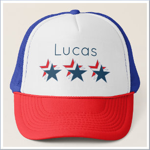 Red White and Blue Stars Trucker Hat