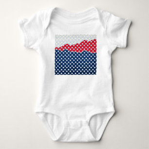 Red, White and Blue Stars (USA) (United States) Baby Bodysuit