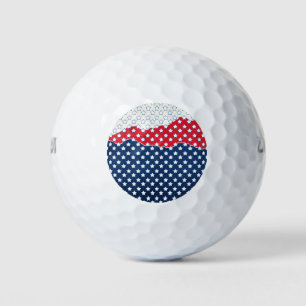 Red, White and Blue Stars (USA) (United States) Golf Balls