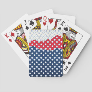 Red, White and Blue Stars (USA) (United States) Playing Cards