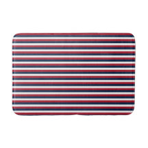 Red, White and Blue Stripe Bath Mat