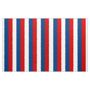 Red, White and Blue Stripe Fabric