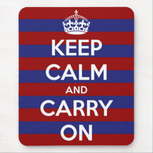 Red White and Blue Stripe Mouse Mat