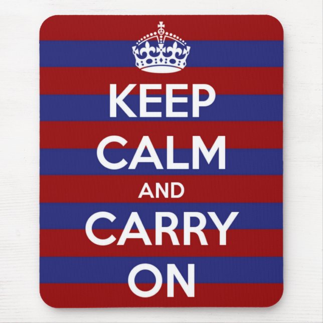 Red White and Blue Stripe Mouse Mat (Front)