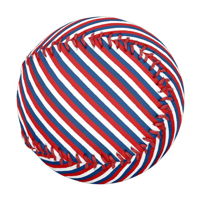 Red, White and Blue Striped Baseball (Back Left)