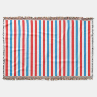 Red White and Blue Striped Throw Blanket