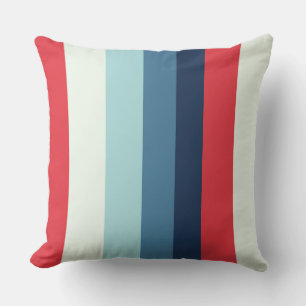 Red White and Blue Stripes Cushion