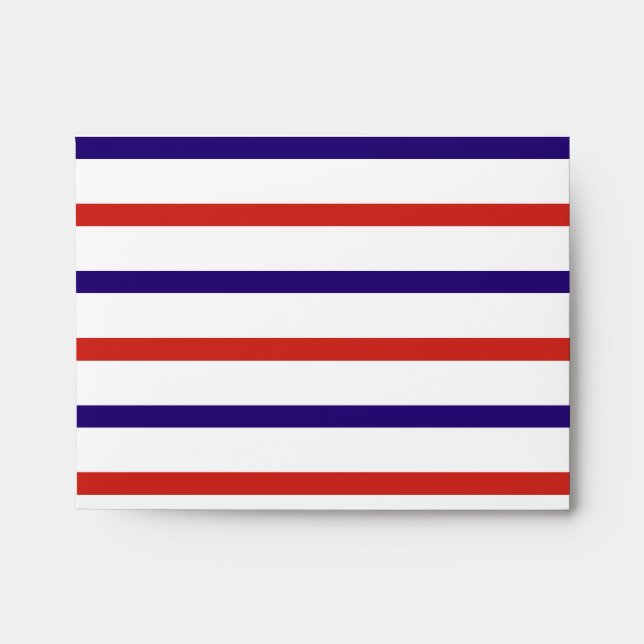 Red White and Blue Stripes Envelopes (Front)