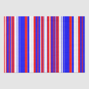Red white and Blue Stripes Tissue Paper