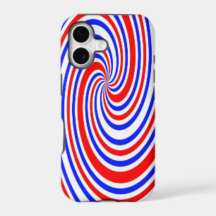 Red white and blue swirl