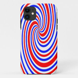 Red white and blue swirl iPhone 11 case