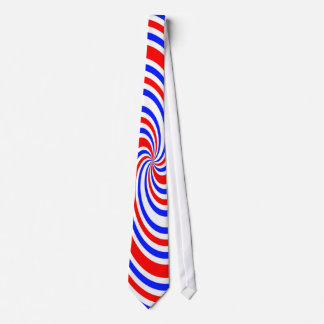 Red white and blue swirls tie