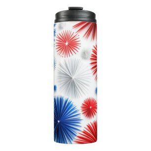 Red, White and Blue Thermal Tumbler