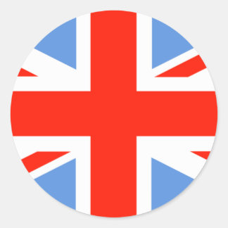 Red White and Blue Union Jack UK Flag Classic Round Sticker