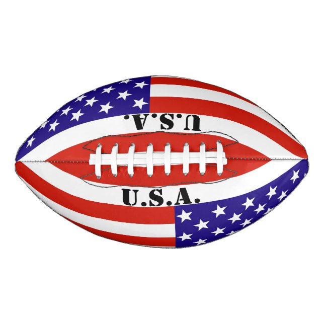 Red,White and Blue USA Flag American Football (Front)