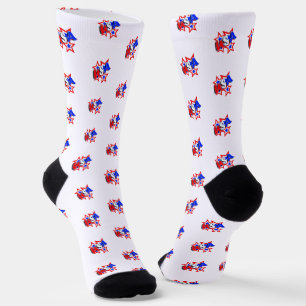 Red White and Blue USA Patriotic Socks