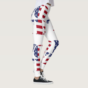 Red, White And Blue Vote Leggings