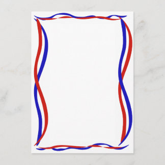 Red White and Blue Waves Menu