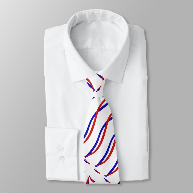 Red White and Blue Waves Tie (Tied)