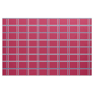 Red White and Blue Windowpane Check Fabric