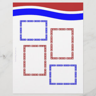 Red White and Blue with Frames pages