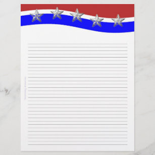 Red White and Blue with Stars pages
